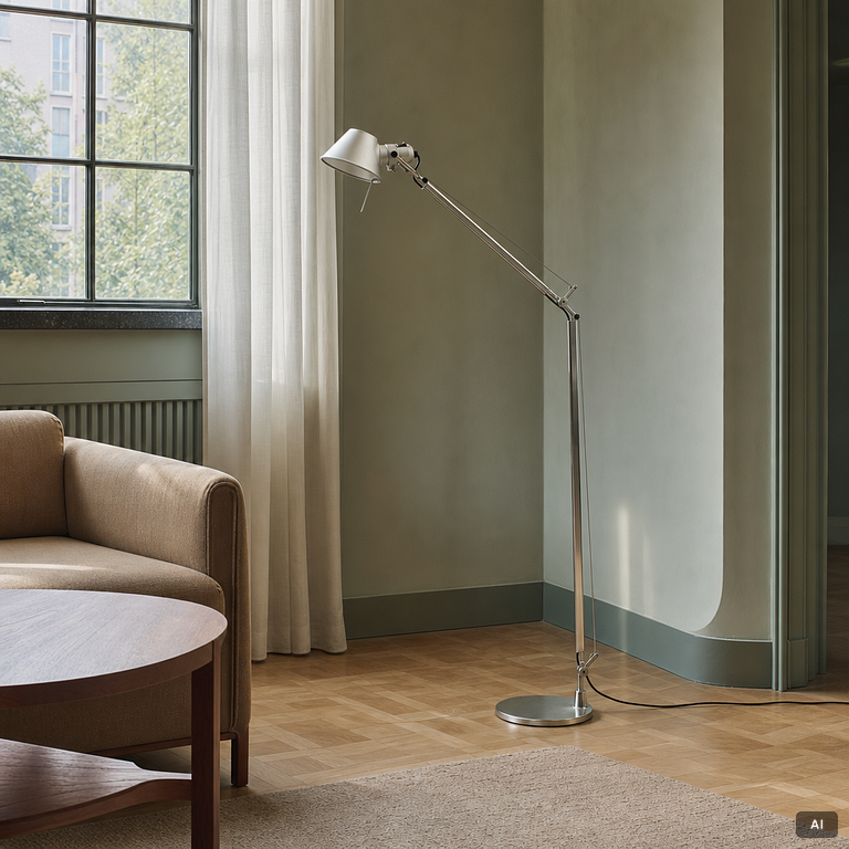 Michele De Lucchi & Giancarlo Fassina, floor lamp, "Tolomeo", Artemide, Italy.
