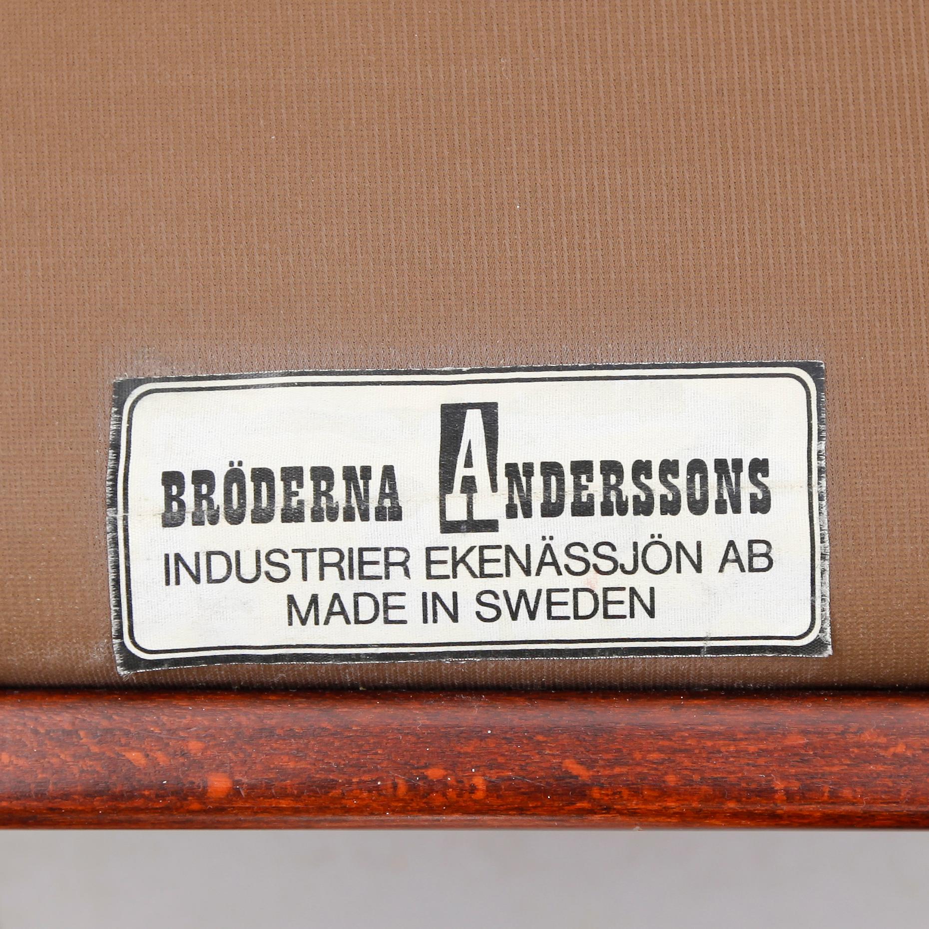 FÅTÖLJER, 1 par, Bröderna Anderssons, 1900-talets andra hälft.