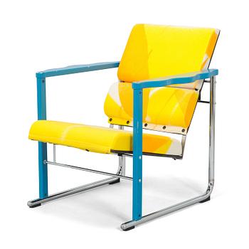 Yrjö Kukkapuro, A 1980s  'Experiment' open armchair for Avarte, Finland.