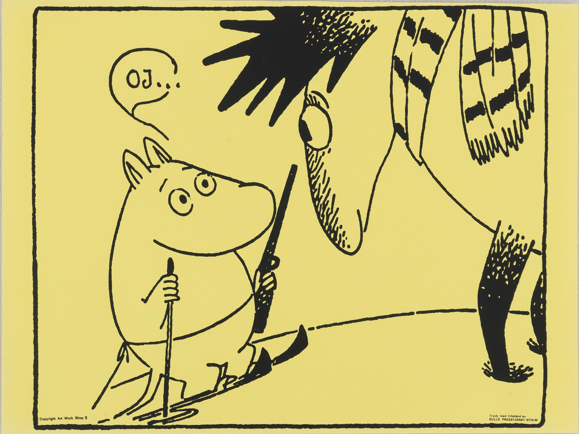Moomin, offsetposter, "Oj".