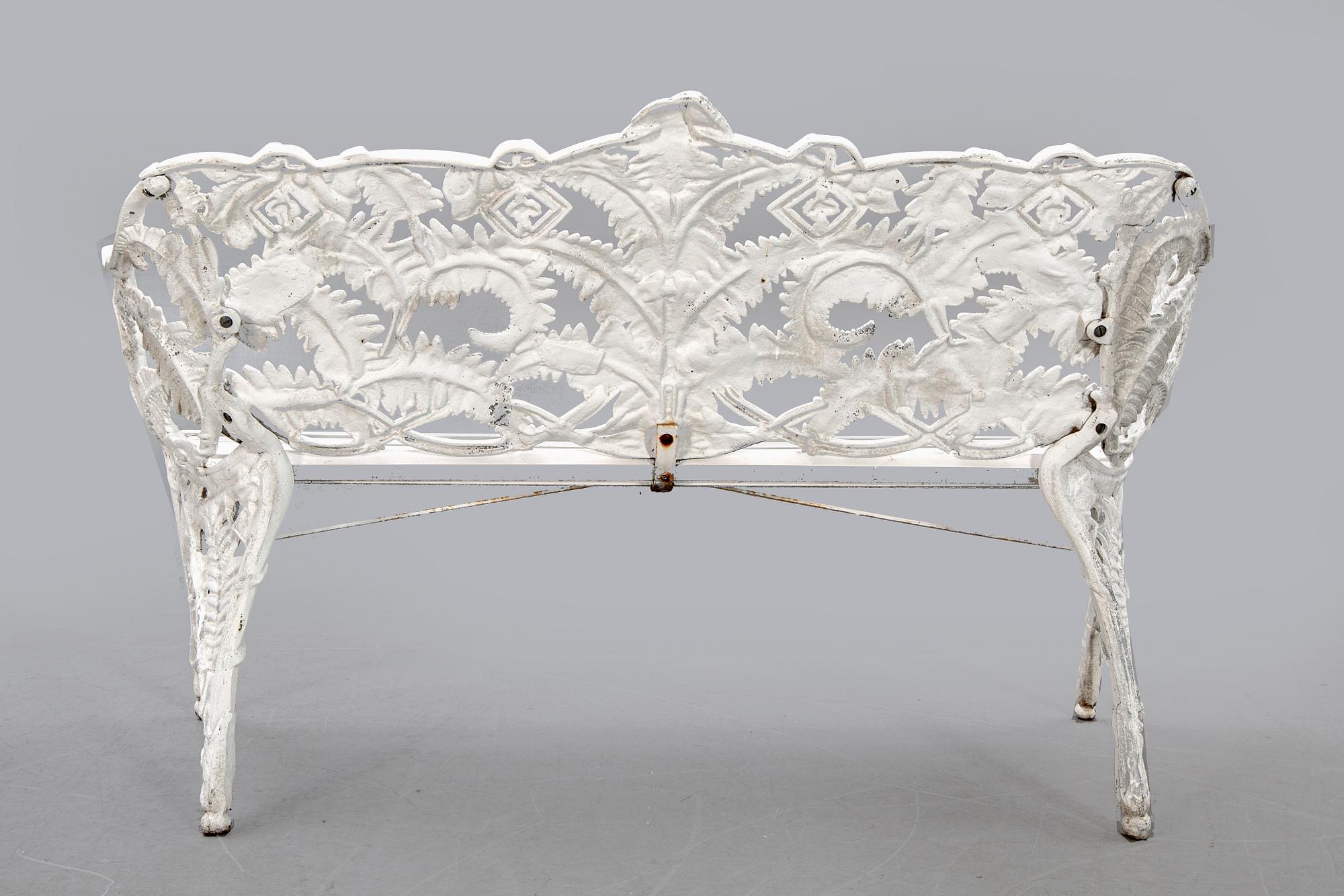 A painted metal garden sofa second half of the 20th century.