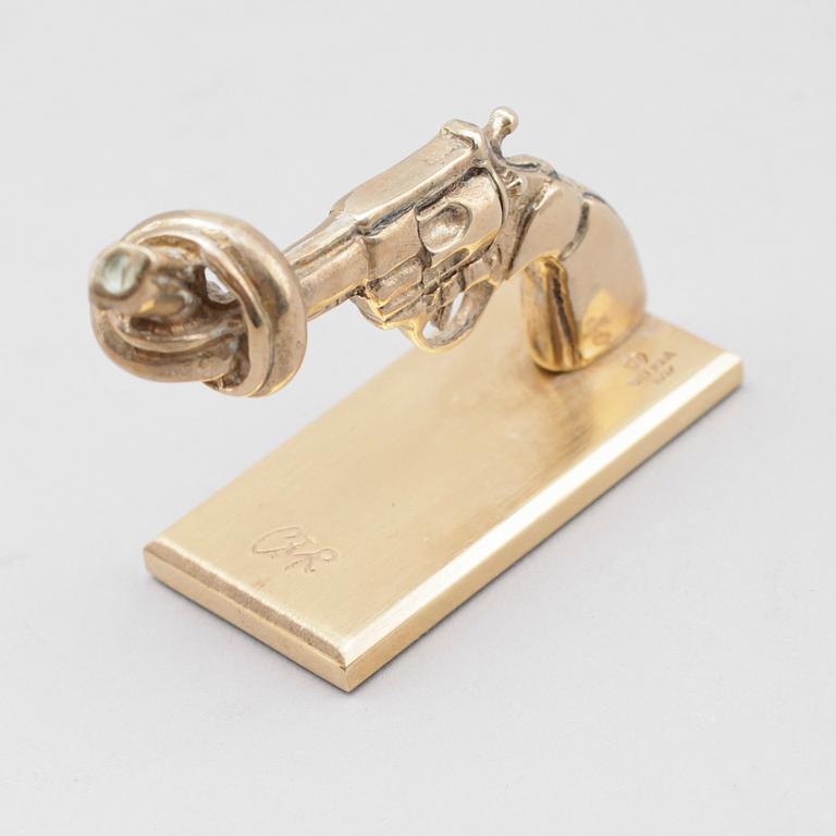 CARL FREDRIK REUTERSWÄRD, skulptur, "Non violence", monogramsignerad CFR, för Skultuna.