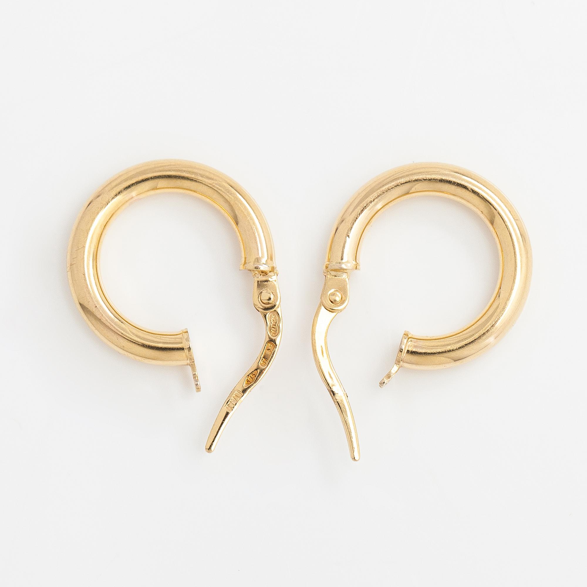 Örhängen, 14K guld. Unoaerre, Italien.