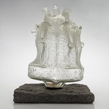 Timo Sarpaneva, veistos, "Ahtojää", signeerattu Timo Sarpaneva Iittala 1967.