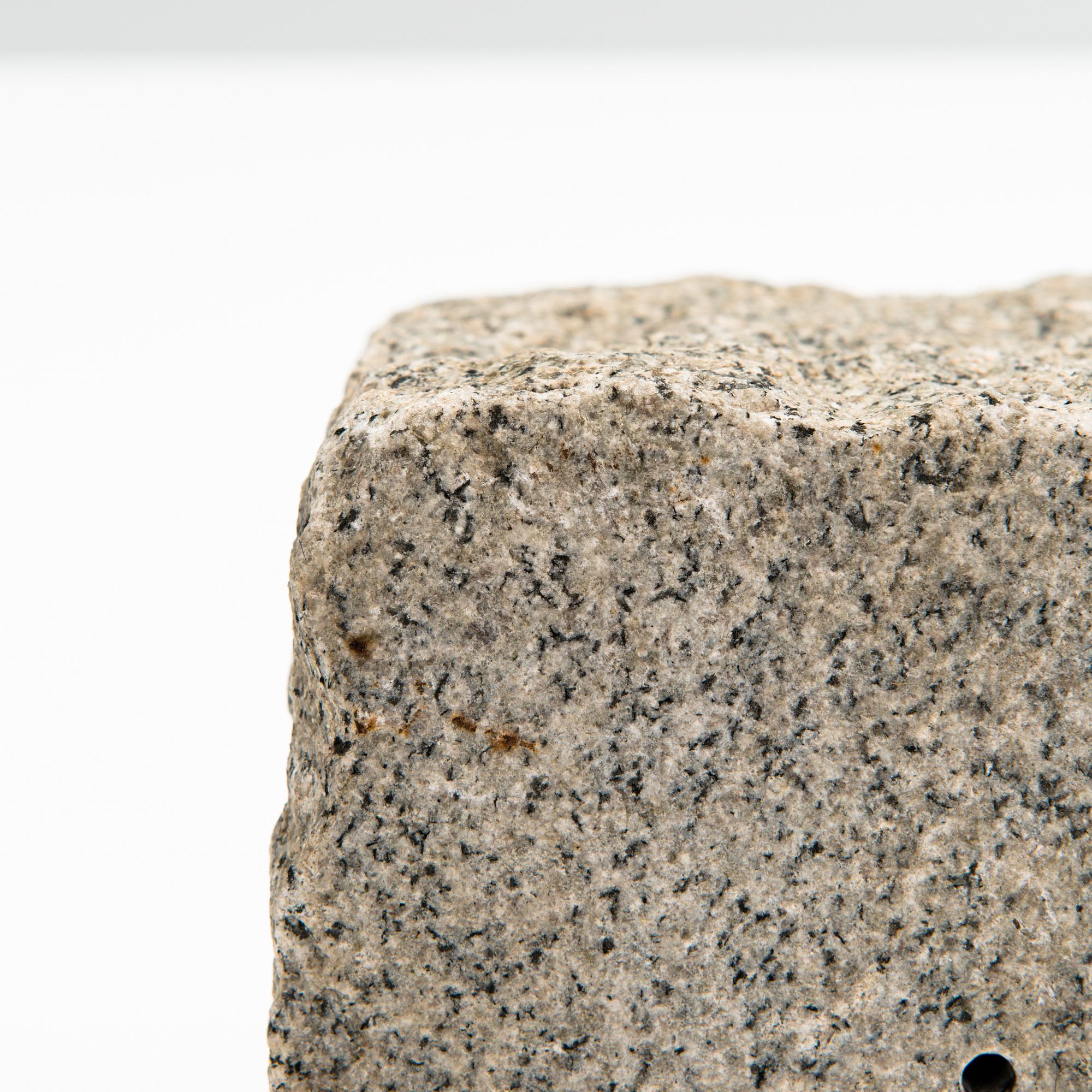 Markku Salo, 'Savanni', a unique pâte de verre, granite and metal sculpture, signed.