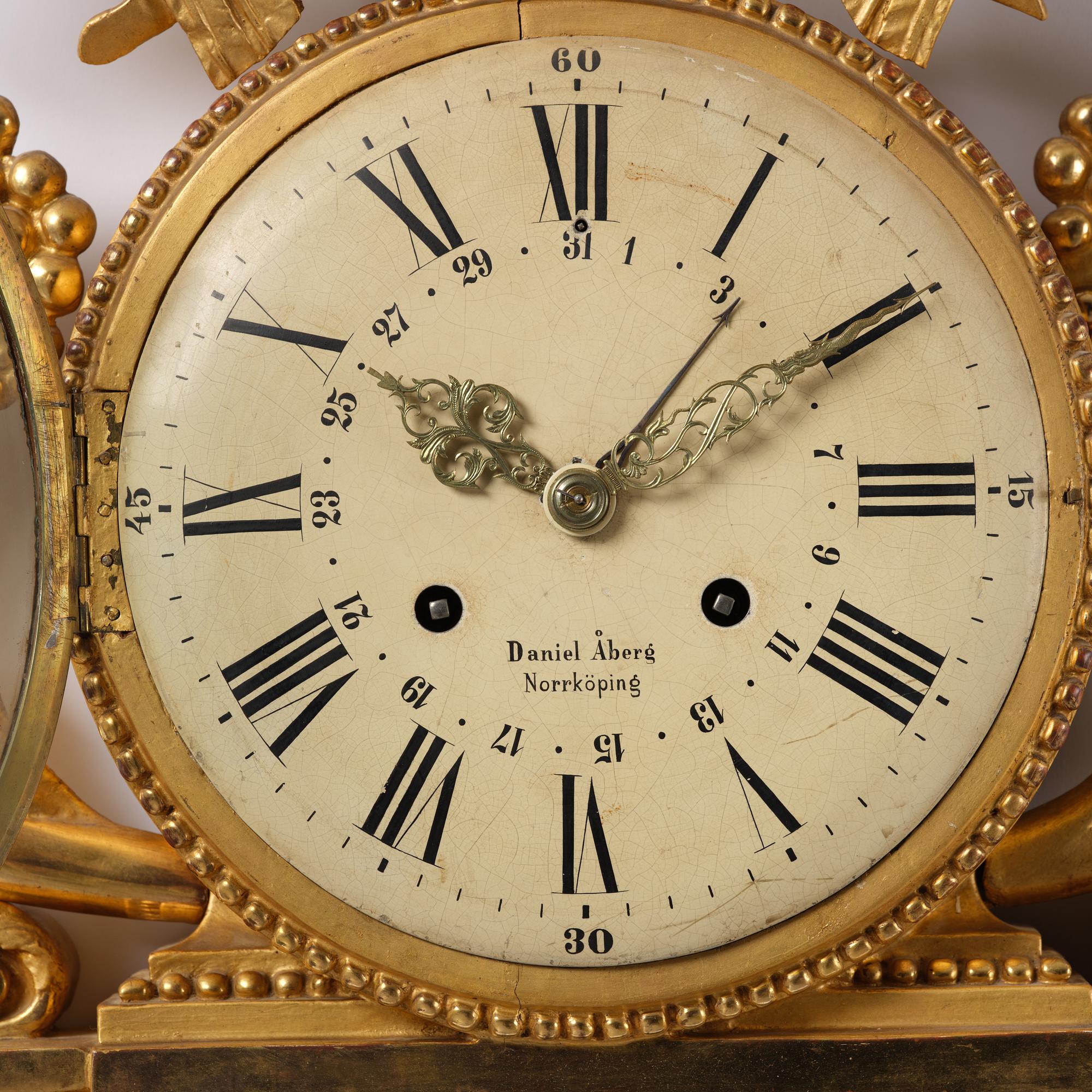 Daniel Åberg, a wall clock, Norrköping, (born 1729, died c. 1780).