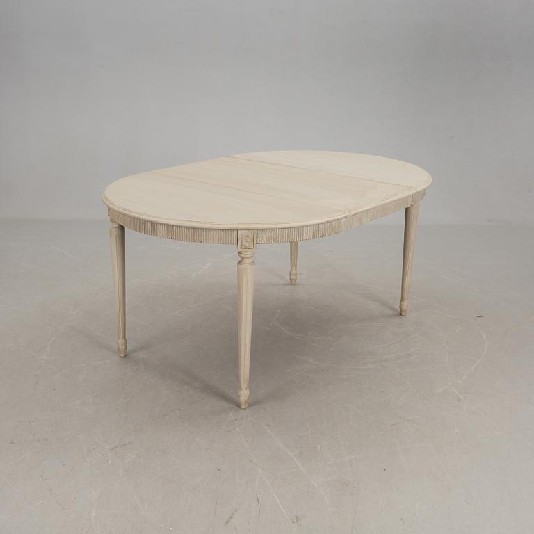 MATSALSMÖBLEMANG, 6+2 delar, gustaviansk stil, 1900-talets andra hälft.