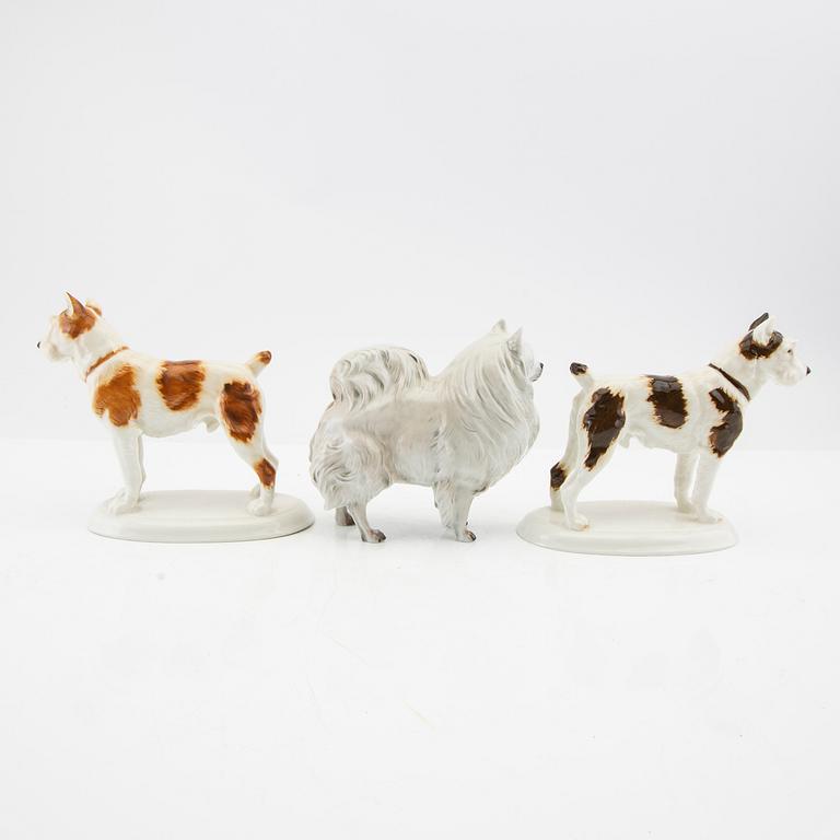 Figurines 3 pcs Hutschenreuther and Rosenthal Germany mid-20th century porcelain.