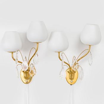 A pair of mid-20th century wall lights, Valinte, Finland.