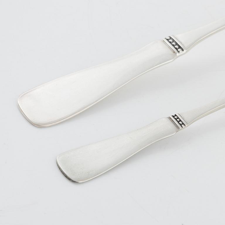 Skedar, 24 st, silver, modell Uppsala, GAB, Lidköping/Uppsala, 1962-76.