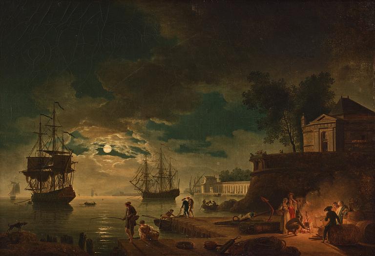 CLAUDE JOSEPH VERNET,  after, oil on panel.