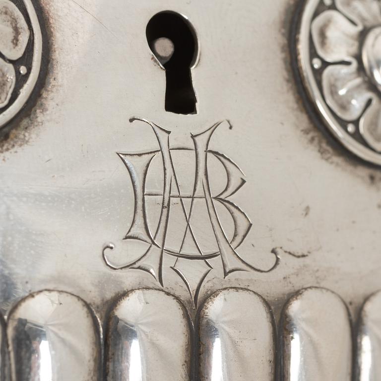 Sockerskrin, silver, gustaviansk stil, Norrköping 1916.
