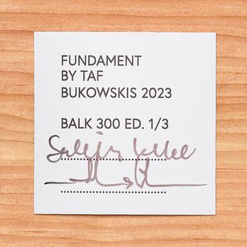 TAF, Gabriella Lenke & Mattias Ståhlbom, "Balk 300", piedestal, ed. 1/3, 2023.