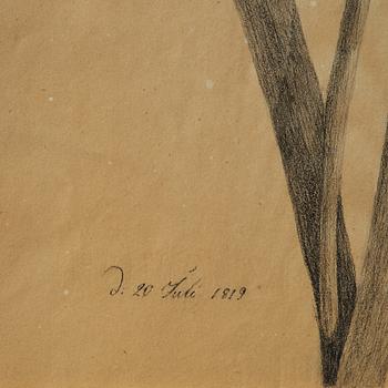 Ramar, ett  par, Sverige, tidigt 1800-tal, Empire, med blomsterstudier av Margareta Tröne (1804-1830).