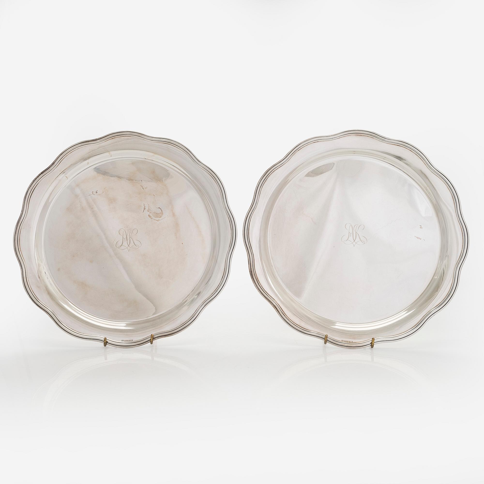 Fat, ett par, silver, Åbo 1938.