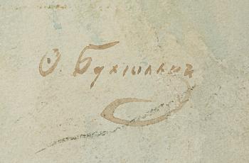 Russian artist, 19th century, Woman with a shawl.