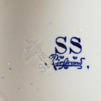 A set of 58 creamware service parts, predominantly from the 'Swedish Castles' series, Rörstrand.