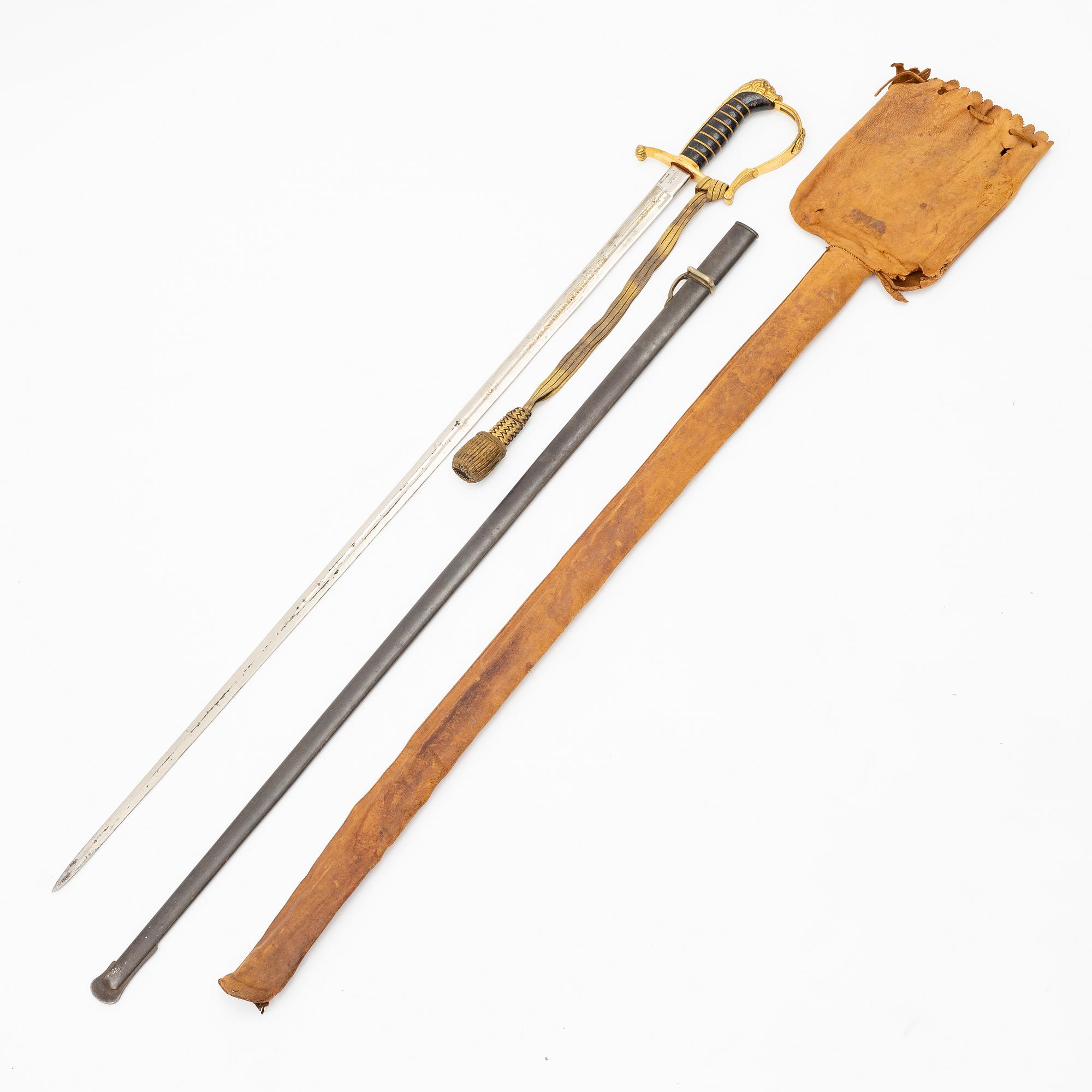 Sabel, svensk, m/1899 för officer, med balja.