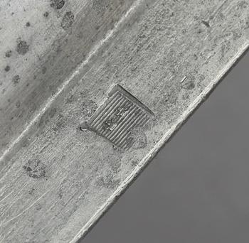 LJUSSTAKAR, ett par, tenn,  P.H. Lundén Lidköping (mästare 1797-1834).