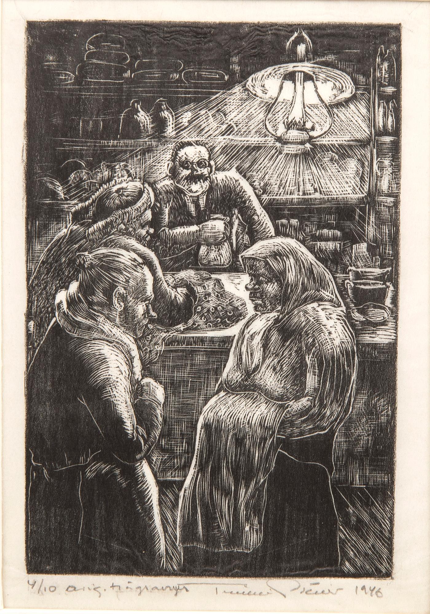 Tuulikki Pietilä, color lithograph and wood engraving, signed, dated, and numbered 1946 4/10 and 1955 4/7.