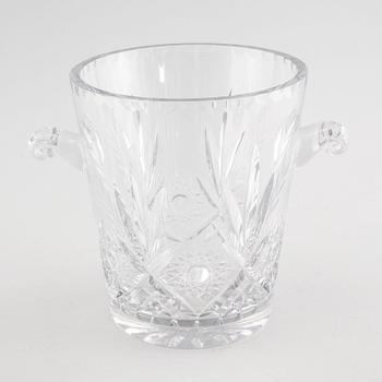 A wine cooler in glass, made in the second half of the 20th century.