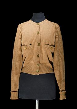 A wool cardigan by Chanel.