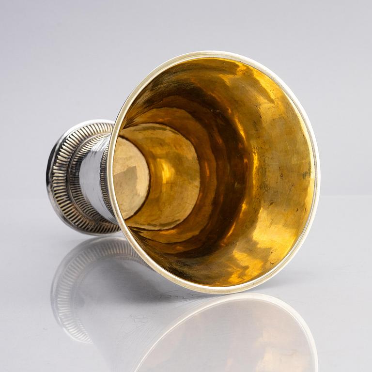 A parcel-gilt silver beaker, mark of Peter Ohlin, Karlskrona, Sweden, 1798.