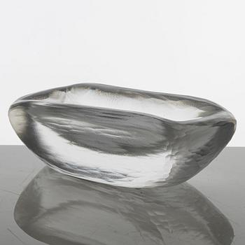 Vicke Lindstrand, bowls, 3 pcs, "Platina", Orrefors.