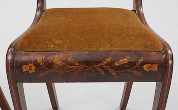 A six-piece Empire furniture suite, the Netherlands, first half of the 19th Century.