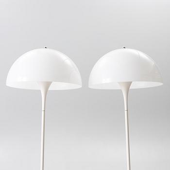 Verner Panton, a pair of 'Panthella' floor lamps, Louis Poulsen, Denmark.