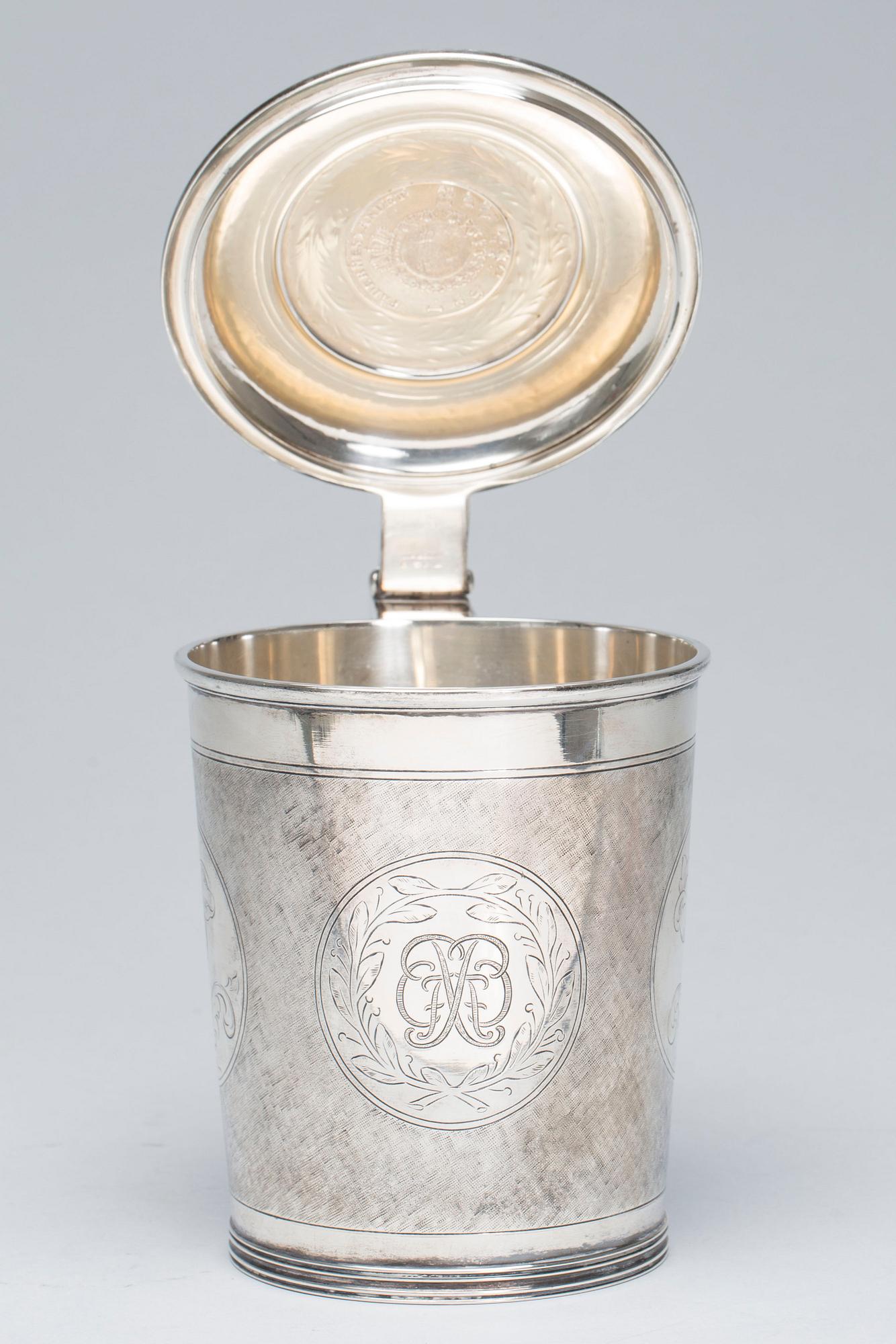 STOP, silver, barockstil, W A Bolin. Stockholm, 1944. Vikt ca 917 g.