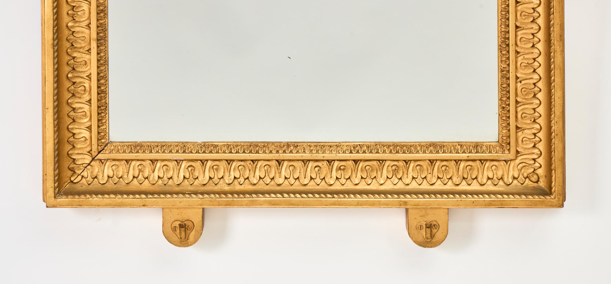 Petter Gustaf Bylander, a late Empire mirror wall sconce, PG Bylanders Spegelfabrik, Gothenburg, first half of the 19th Century.