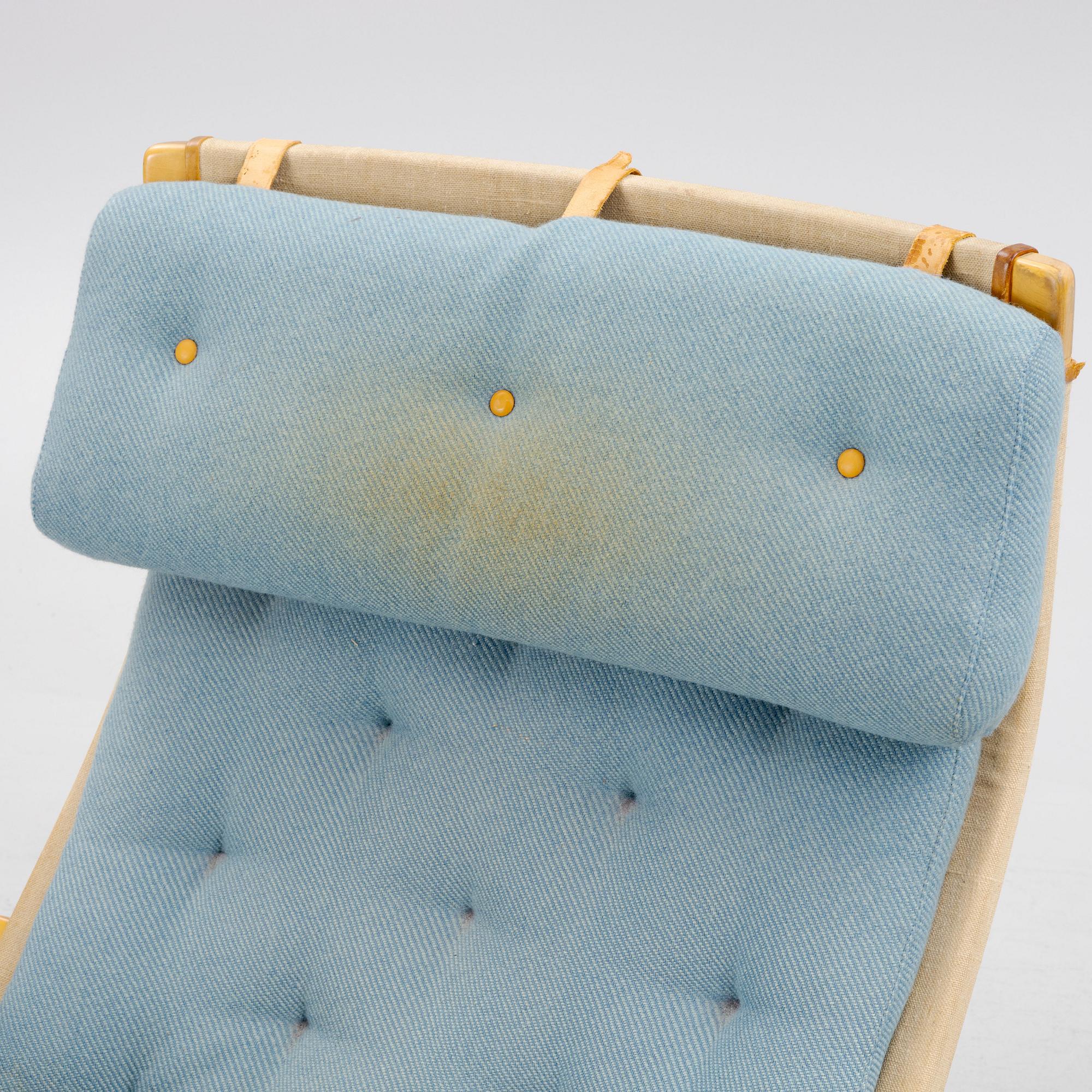 Bruno Mathsson, fåtölj med fotpall, "Pernilla", DUX.