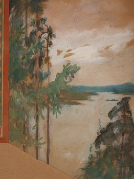 Carl Larsson, "Bronsåldern" (The Bronze Age, sketch for mural in a stairwell in Nya Elementarläroverket för flickor in Gothenburg).