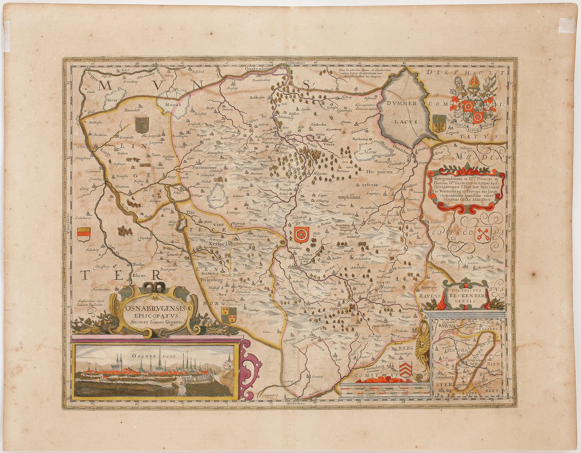 KARTA, 3 st, Willem Janszoon Blaeu, 1600-talets första hälft.