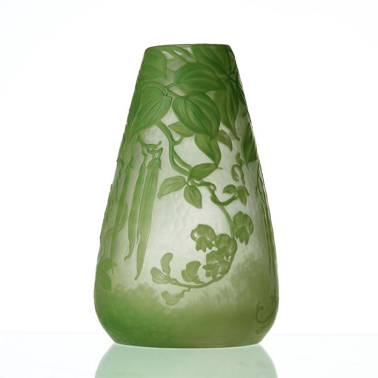 Gunnar Wennerberg, an Art Nouveau cameo glass vase, Kosta.