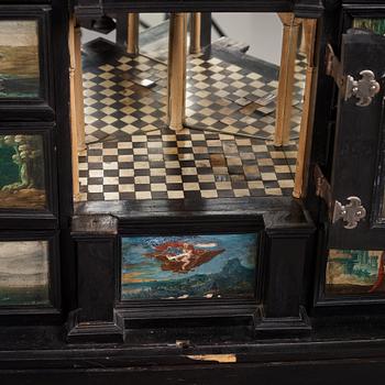 A Baroque landscape cabinet, presumably Flemish, second half of the 17th century.