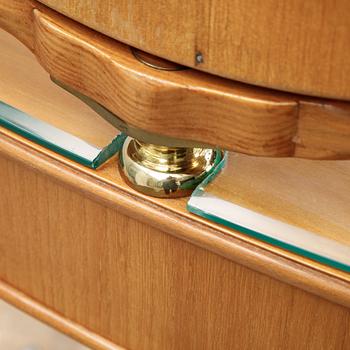 Axel Larsson, attributed to. An elm dressing table and stool, Swedish Modern, Bodafors SMF, 1940's.