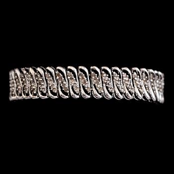 ARMBAND, sterlingsilver, diamanter tot ca 3.15 ct.