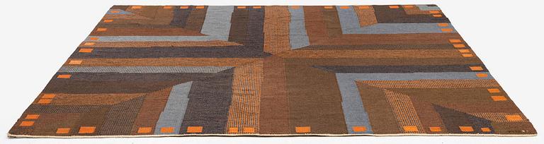 Margareta Grandin-Nettles, a carpet, flat weave, c. 278 x 275 cm, signed GLH MG.