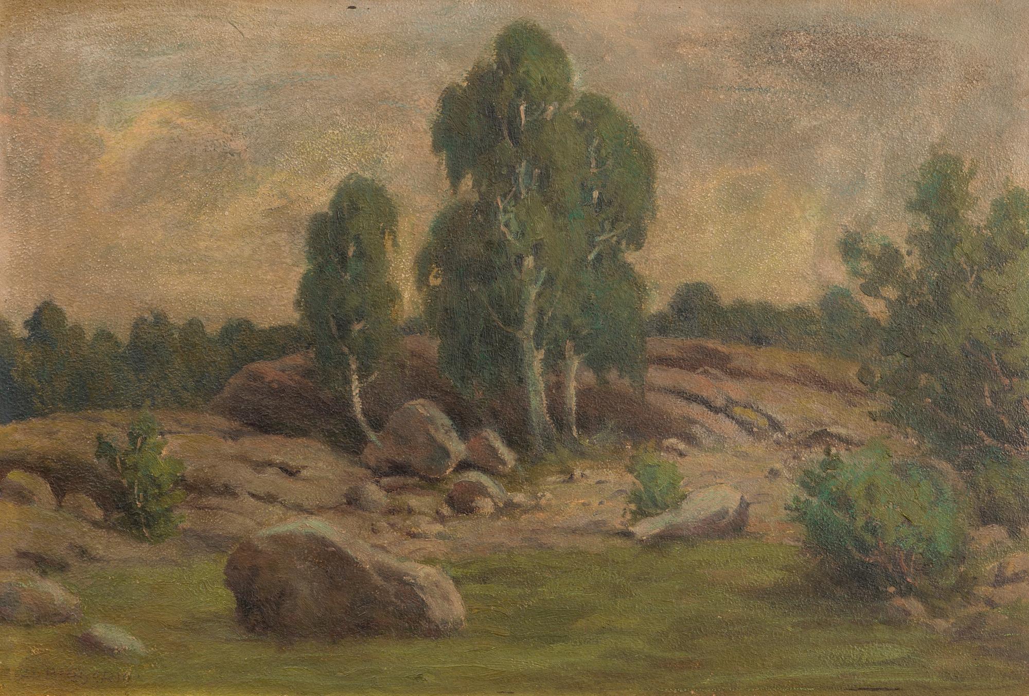 AXEL CHORIN, oil on panel, signed.