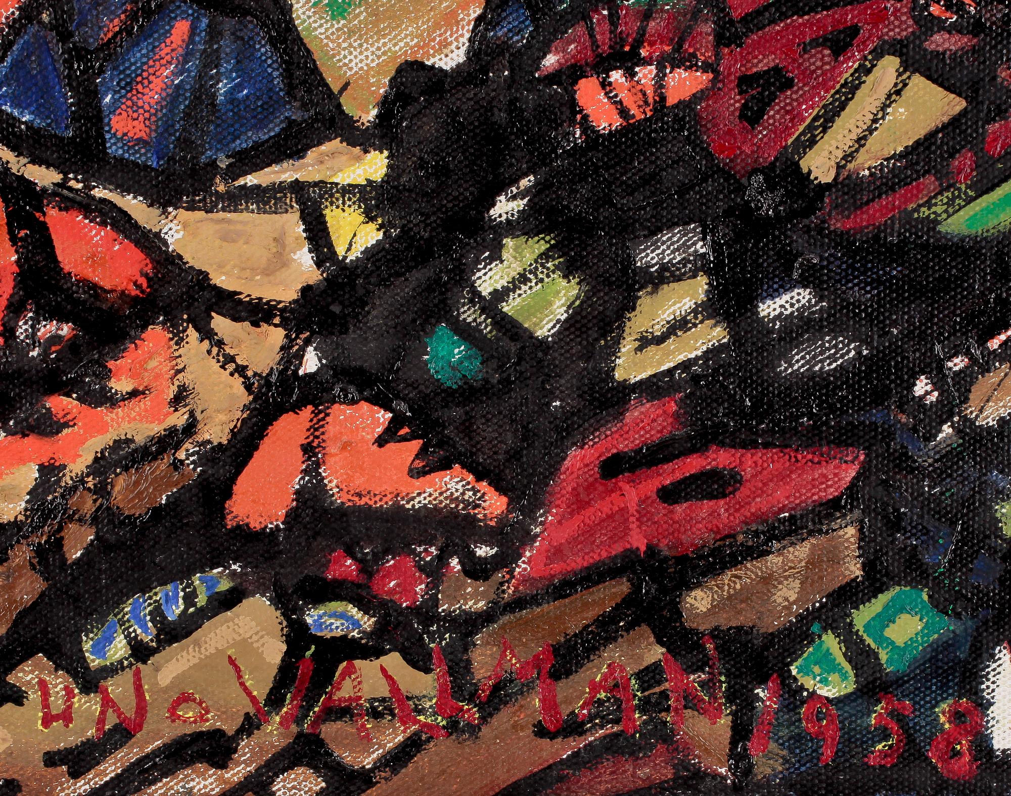 UNO VALLMAN, olja på duk, sign o dat 1958.