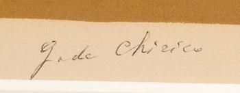 Giorgio De Chirico, färglitografi signerad och numrerad 9/100.