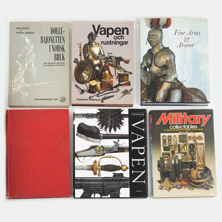 24 volumes, books and booklets on Arms & Armour.