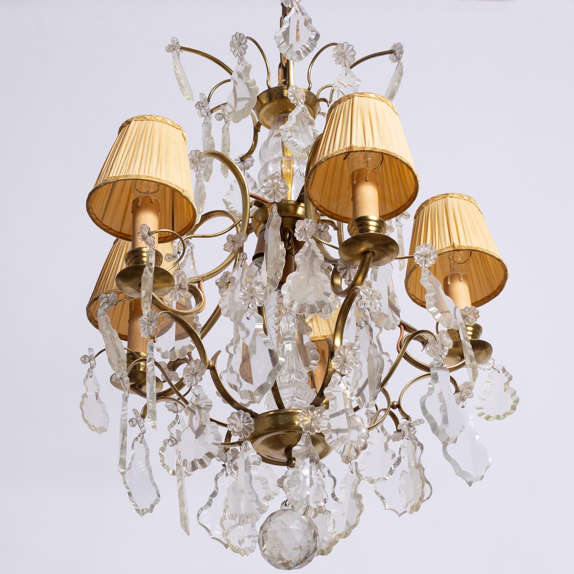Chandelier, Rococo style, mid-20th century.