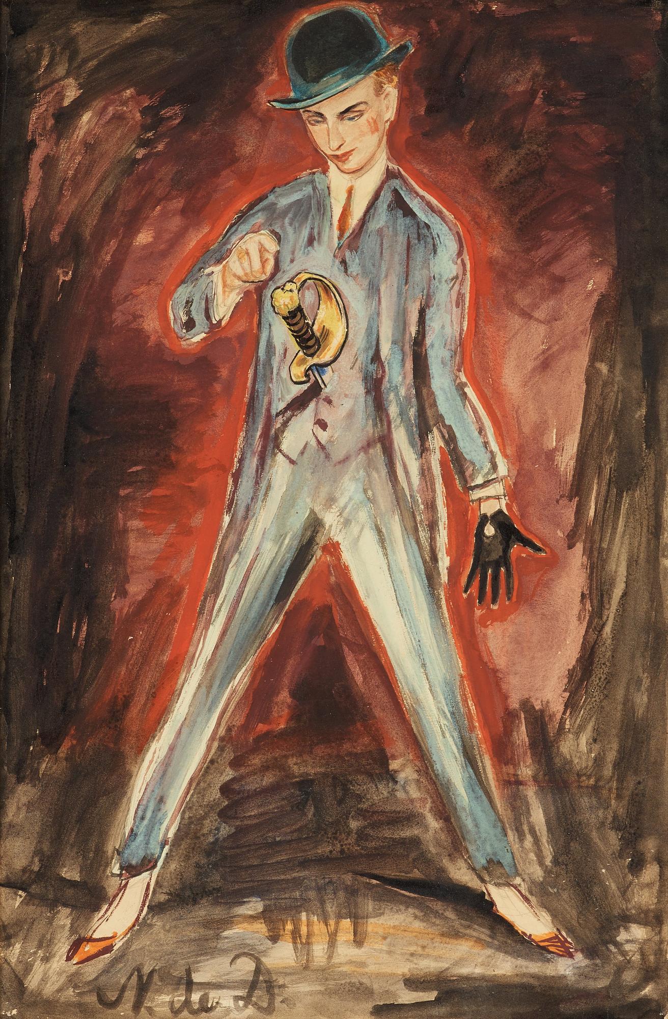 Nils von Dardel, Dandy with sword.