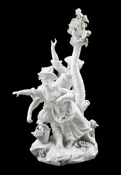 FIGURGRUPP, porslin, sannolikt 1700-tal.