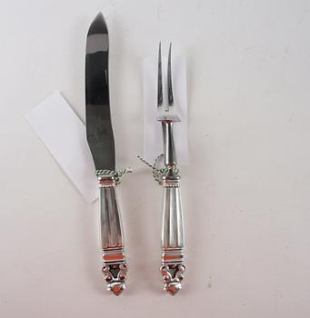 SERVERINGSBESTICK, 2 del, sterling, Georg Jensen, "Konge", Danmark.