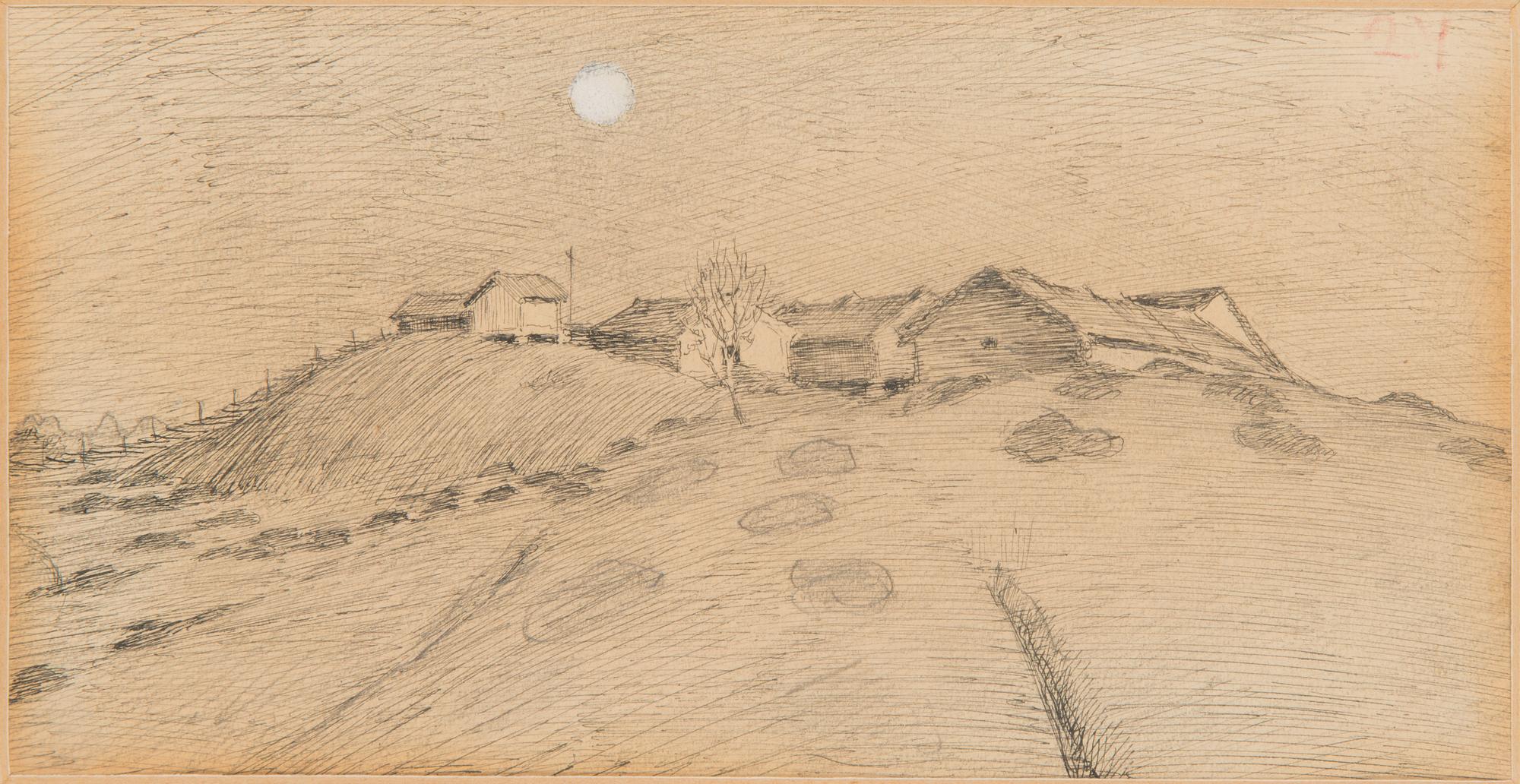 Venny Soldan-Brofeldt, a pencil drawing, unsigned.