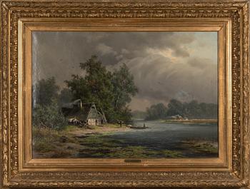 Georg Schmitz, oil on canvas, signed and dated 1883.